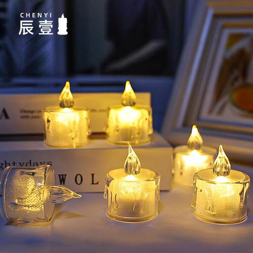 Factory Direct LED electronic Candle Transparent Shell Tea