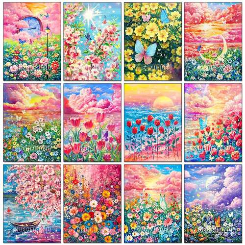 5D diamond painting kit flower tulip diamond embroidery DIY