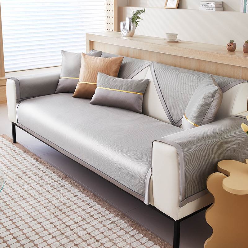 S Ji Summer Sofa Cushion 2025 New Cover Cloth Leather Sofa