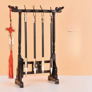 Wenchang pen holder solid wood pen hanging suit brush 4