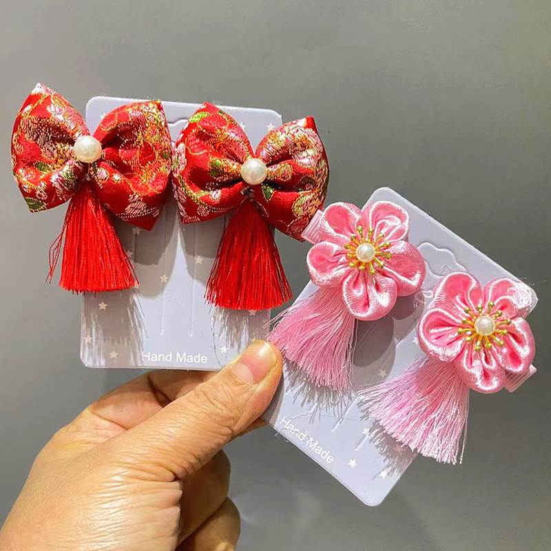 Children's Baby Red New Year Hairpin Hair Accessories