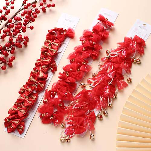 New Year Headwear Chinese Style Children's Tassel Hair Ring