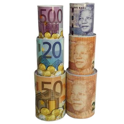 Creative tinplate piggy bank children's change storage