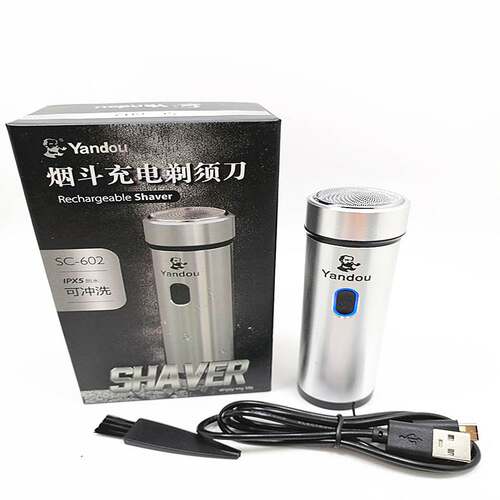 Pipe 602 electric shaver rotary single head washable metal