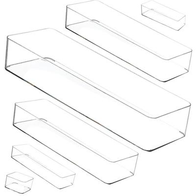 Desktop Storage Box Transparent Acrylic Narrow Long