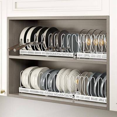 Kitchen Cabinet adjustable retractable pot cover rack Bowl