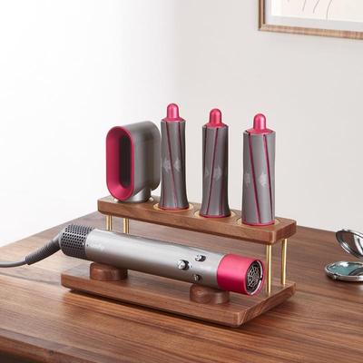 Black walnut dyson dyson hair curler storage rack vertical