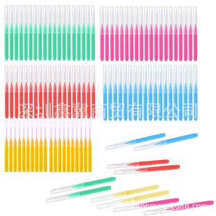 100 5-color interdental brush interdental cleaning brush