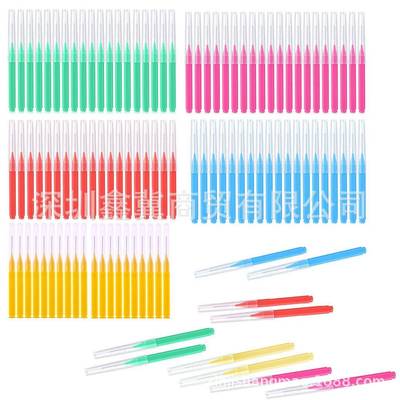 100 5-color interdental brush interdental cleaning brush