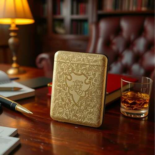 Retro metal three-way cigarette case coarse smoke fine