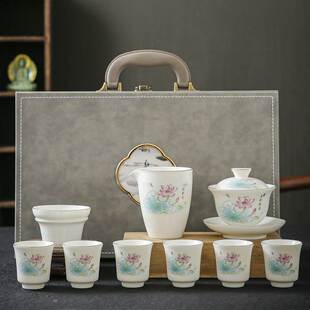 White porcelain full set of Kung Fu ceramic tea set