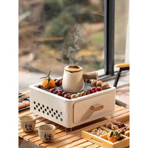 Square BBQ Oven Outdoor Courtyard Oven Charcoal Fire Carbon