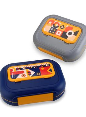 Stainless steel insulated lunch box suit three-grid