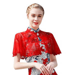 蕾丝短款披肩斗篷女肩搭小披肩夏百搭薄款新娘礼服外搭开衫短外套