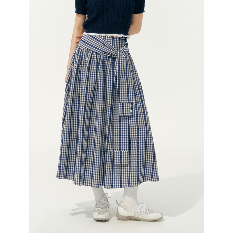 SOMESOWE度假风格纹长半裙