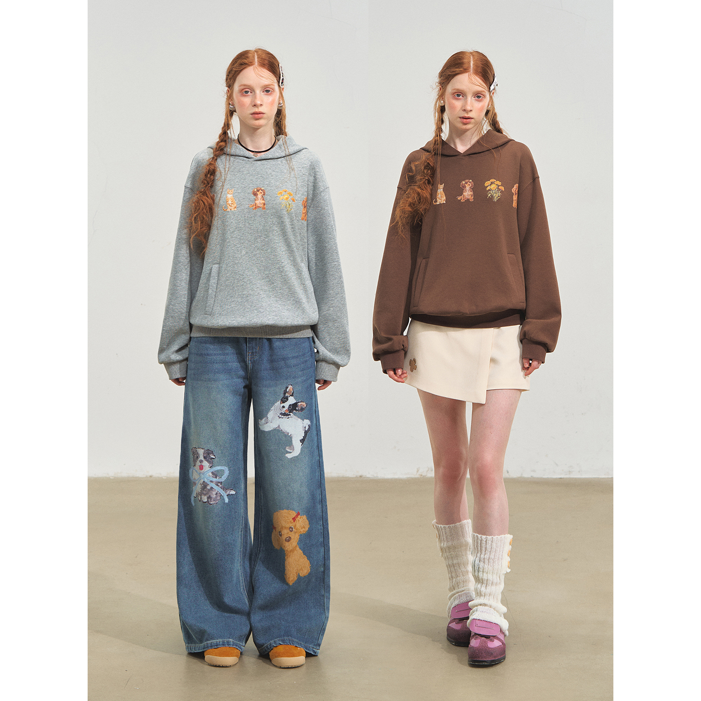 SOMESOWE 萌宠派对连帽卫衣