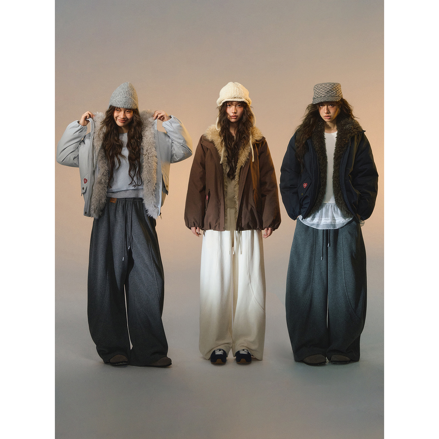 SOMESOWE 可拆卸毛领派克羽绒服