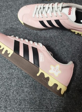 【定制球鞋】adidas VL COURT 2.0 黄色奶油 男女款低帮百搭板鞋