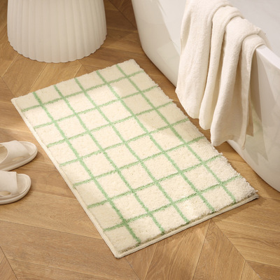 Korean Ins style bathroom floor mat with absorbent foot pad
