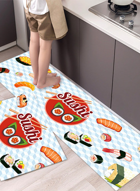 Kitchen floor mat long anti slip absorbent pad厨房地垫