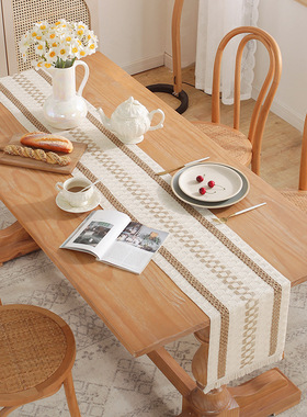 New Cotton and Hemp Table Flag Light Luxury Tea Table Fabric