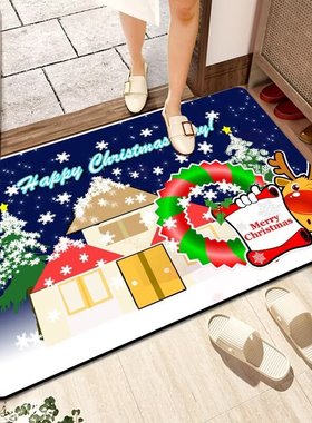 2024 New Christmas Diatom Mud Foot Mat Anti slip圣诞脚垫