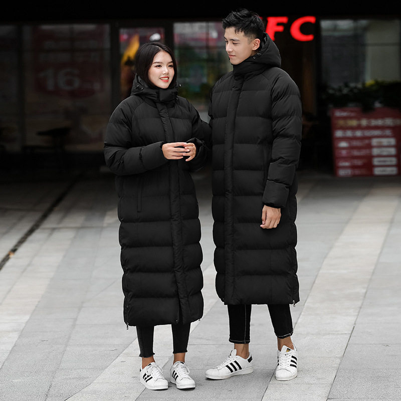 2020棉衣男女中长款冬加厚新款训练教练外套情侣羽绒棉服棉袄定制