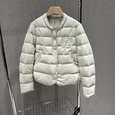 简约立领短款羽绒服面包服外套女