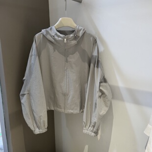 防晒衣外套女宽松显瘦百搭夹克上衣 韩系连帽抽绳薄款 2026春季 新款