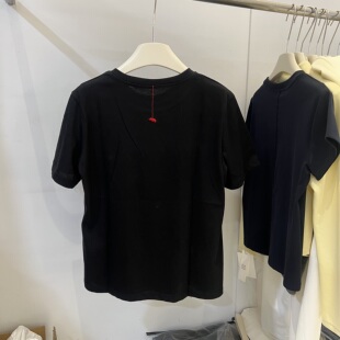 2026夏季 设计感小象刺绣短袖 T恤女气质简约百搭打底衫 上衣潮 新款