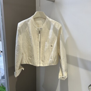 立领天丝短款 欧货2026春季 时尚 韩版 外套女百搭小个子夹克上衣 新款