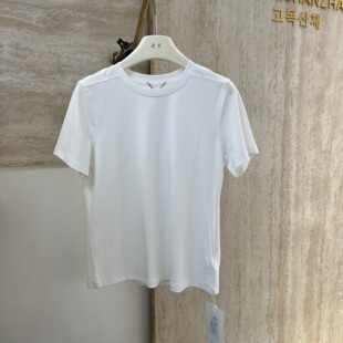 T恤女柔软舒适莫代尔棉上衣潮 简约百搭鱼骨正肩短袖 2026夏季 新款