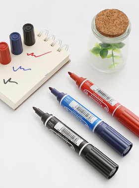 记号笔黑色马克勾线快干防水笔油性不掉色快递大头笔不可擦粗笔粗