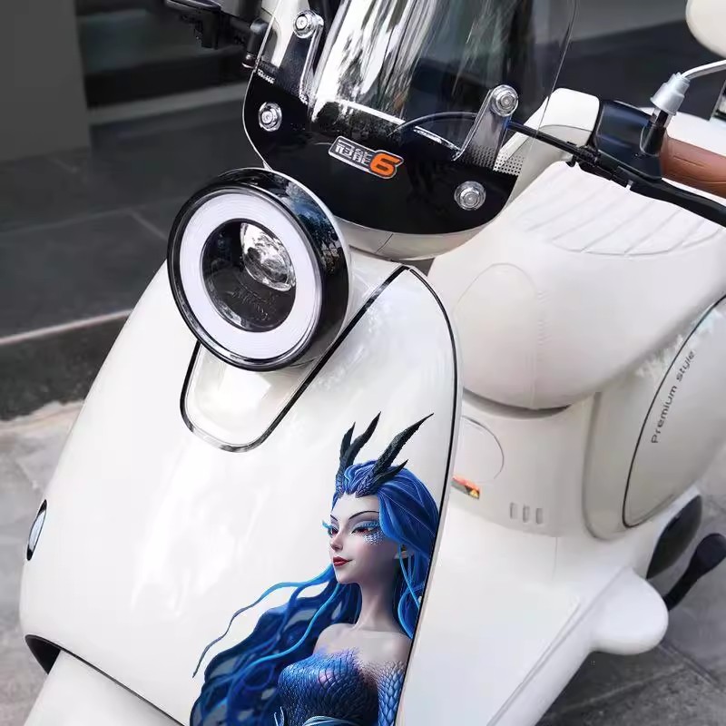 敖闰车贴哪吒闹海敖润电脑汽车身划痕遮挡贴纸后玻璃电动车行李箱