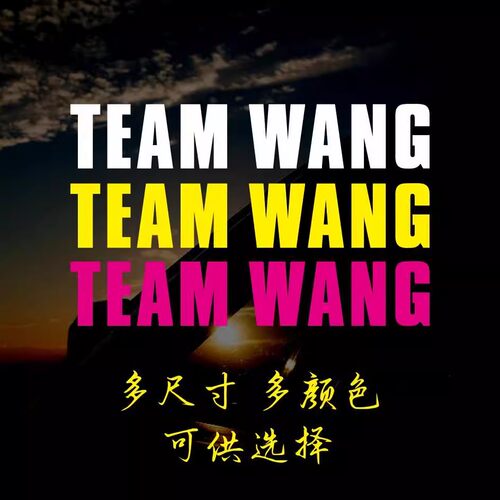 万物皆可TEAMWANG王嘉尔个性创意汽车贴纸logo文字贴粉丝行李箱贴