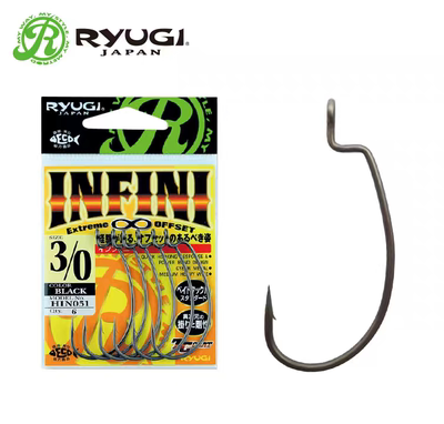 日本原装进口Ryugi流義路亚钩管付曲柄软虫软饵鱼钩海钓HIN051