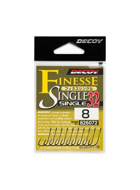 胜一日本进口DECOY SINGLE-32亮片单钩有倒刺锋利强韧马口翘嘴钩