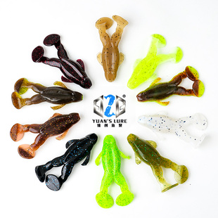 25款G2G刘缘设计迷你幽灵蛙软饵Ghost frog踢水蛙雷蛙野钓路亚饵