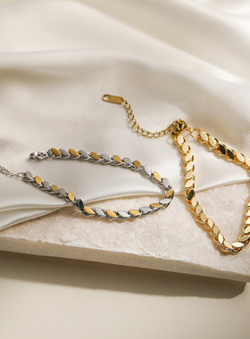 法国cherry kitty 欧美镀18k金个性手链女ins小众复古百搭手链