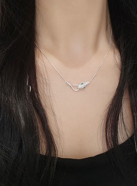 法国cherry kittys925银蛇头钩子项链女新款欧美复古时尚个性冷淡