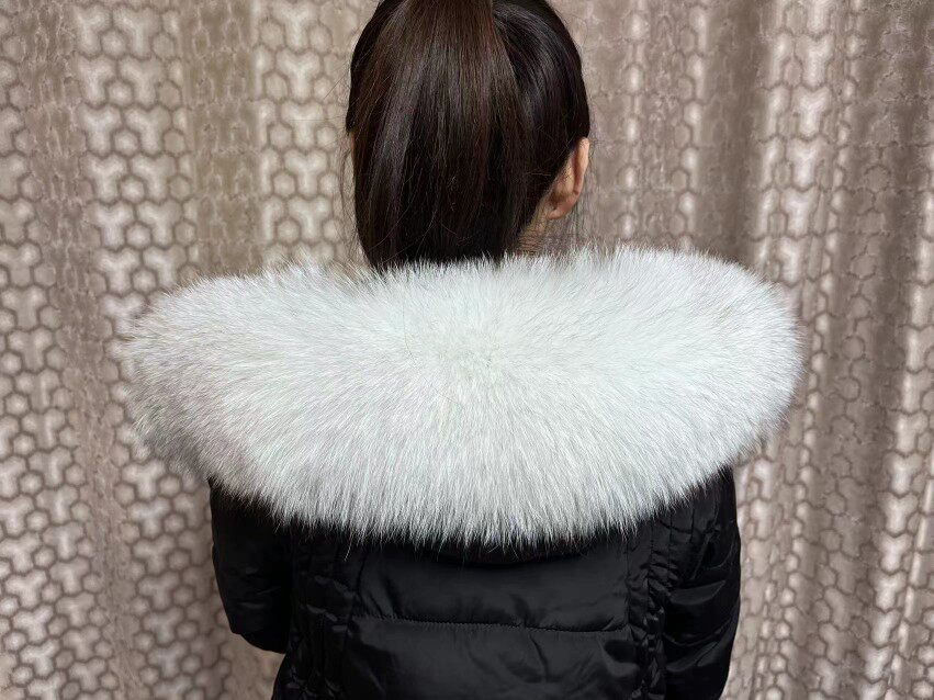 超大狐狸毛领单卖真毛冬季皮草男女羽绒服派克服通用帽领百搭围巾