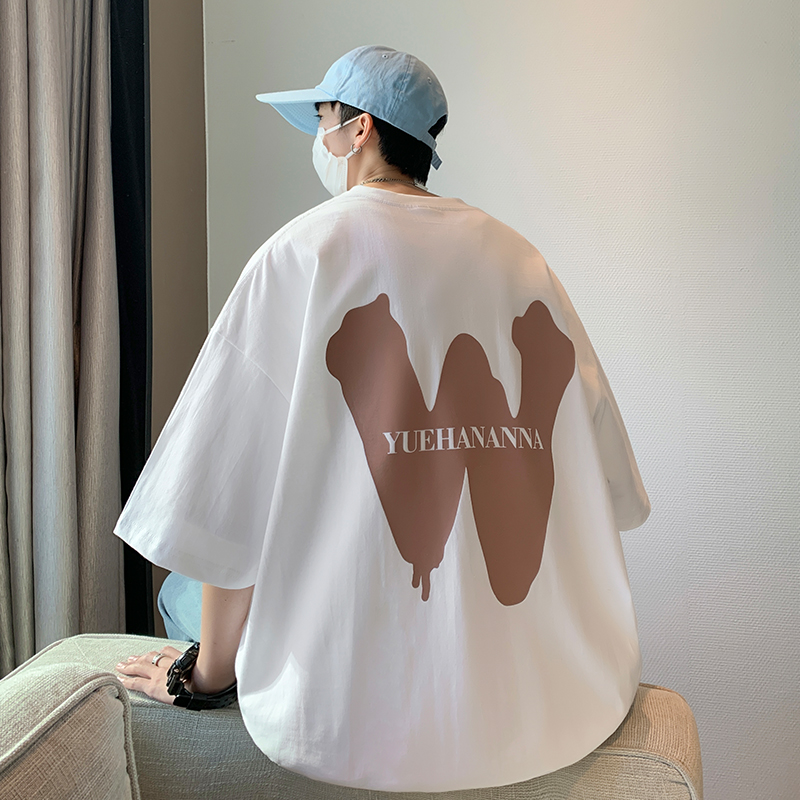 BDLS工作室文艺男女店港风情侣款短袖t恤夏季男士宽松纯棉半袖潮