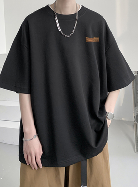 BDLS工作室文艺男女店港风情侣款男女重磅纯棉夏季短袖t恤男半袖