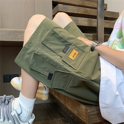 BDLS工作室文艺男女店港风情侣款男工装短裤运动机能速干裤休闲裤