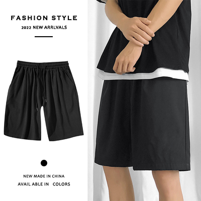 BDLS工作室文艺男女店港风情侣款夏港风多色潮牌宽松五分裤运动裤