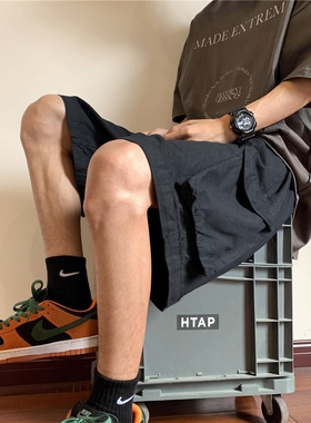 BDLS工作室文艺男女店港风情侣款重磅工装短裤男女款情侣款五分裤