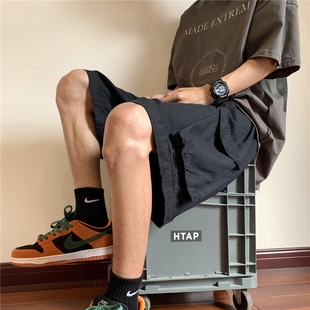 BDLS工作室文艺男女店港风情侣款重磅工装短裤男女款情侣款五分裤