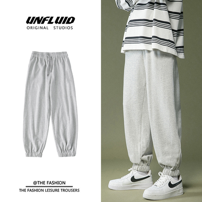 BDLS工作室文艺男女店港风情侣款宽松长裤九分裤学生运动裤休闲裤