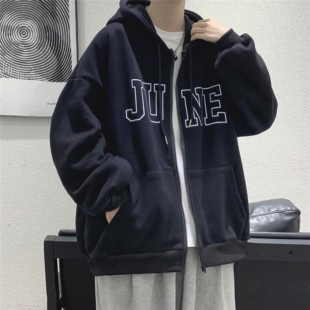 BDLS工作室文艺男女店港风情侣款秋冬青春休闲开衫卫衣外套男女款