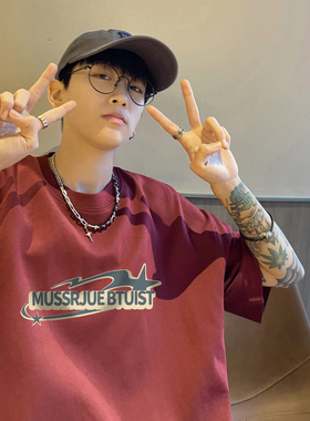 BDLS工作室文艺男女店港风情侣款230g重磅纯夏季短袖t恤男半袖男